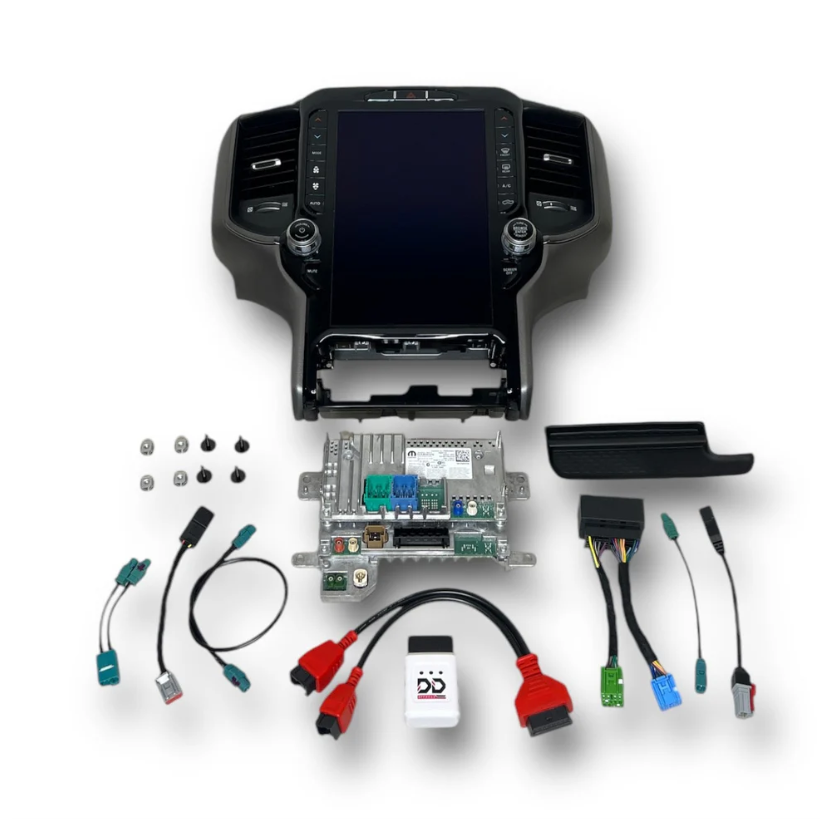 2019-2021 RAM 1500 UBQ Uconnect 5 Upgrade kit with 12-inch Touchscreen including Wireless Apple CarPlay / Android Auto