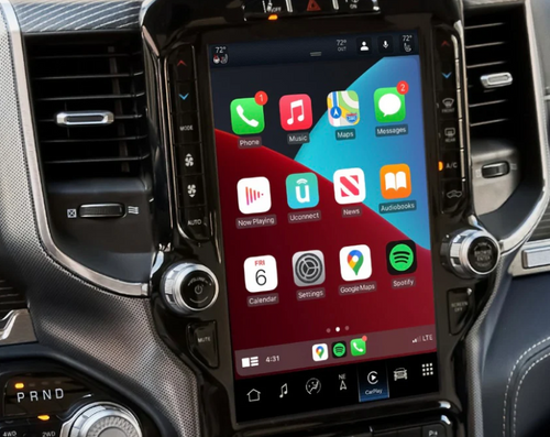 2019-2021 RAM 1500 UBQ Uconnect 5 Upgrade kit with 12-inch Touchscreen including Wireless Apple CarPlay / Android Auto