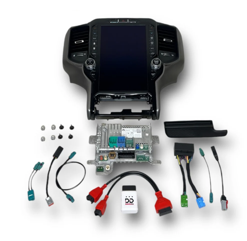 2019-2021 RAM 1500 UBQ Uconnect 5 Upgrade kit with 12-inch Touchscreen including Wireless Apple CarPlay / Android Auto
