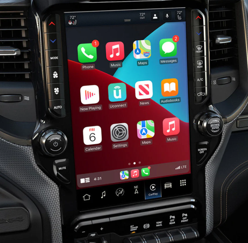 2022-2024 RAM 2500/3500 UBQ Uconnect 5 Upgrade kit with 12-inch Touchscreen including Wireless Apple CarPlay / Android Auto