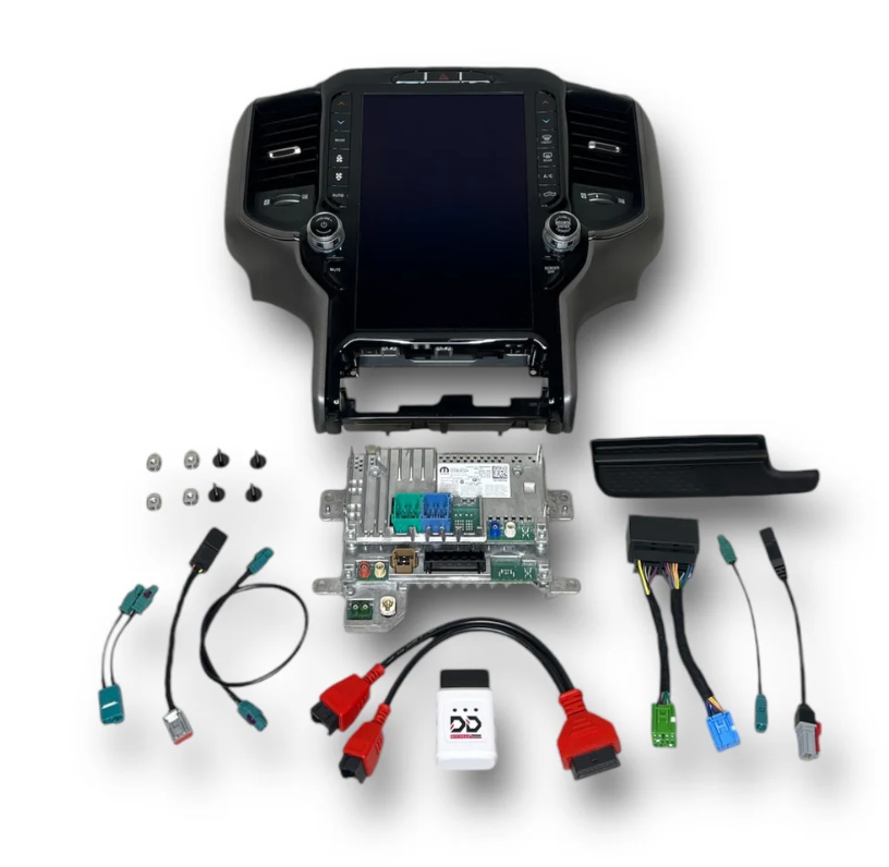 2022-2024 RAM 2500/3500 UBQ Uconnect 5 Upgrade kit with 12-inch Touchscreen including Wireless Apple CarPlay / Android Auto