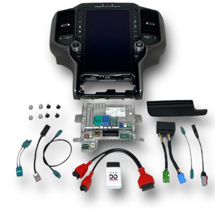 2022-2024 RAM 1500 UBQ Uconnect 5 Upgrade kit with 12-inch Touchscreen including Wireless Apple CarPlay / Android Auto