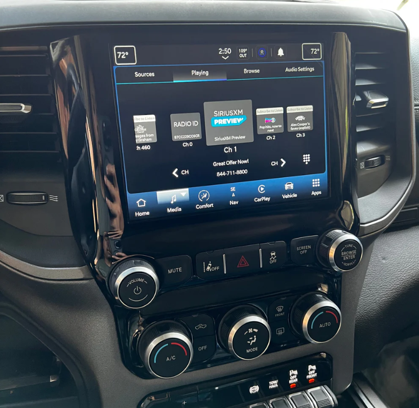2019-2024 RAM DT 1500 UBL Uconnect 5 Upgrade kit with 8.4-inch Touchscreen including Wireless Apple CarPlay / Android Auto