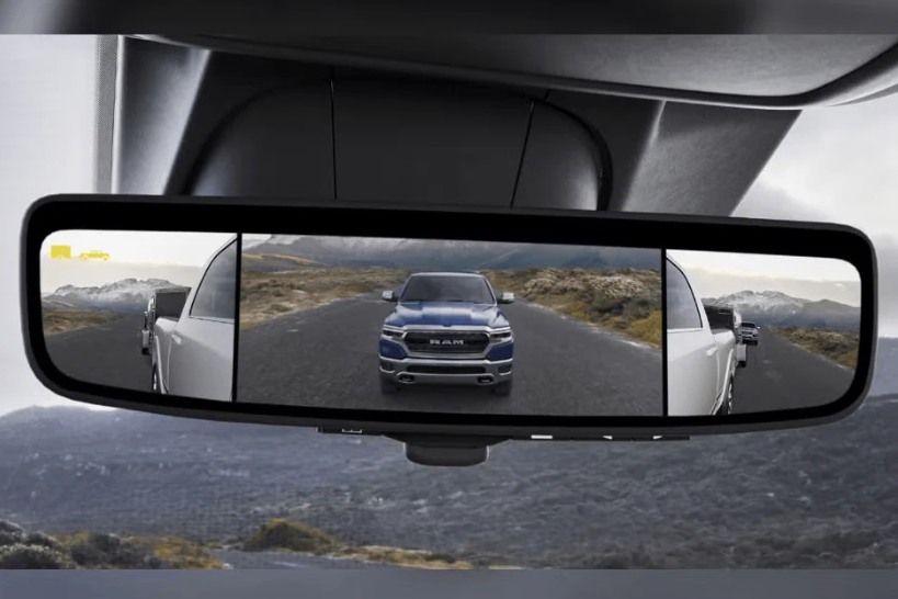 2023–2024 OEM 2500 / 3500 Digital Rear View Mirror 3.0 (Side Tow Cameras Enabled)